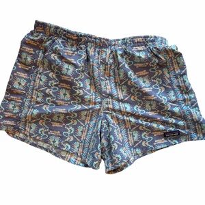Patagonia Blue and Orange Patterned Shorts
